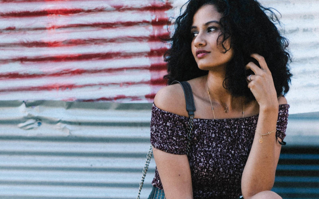 Off-shoulder floral dress