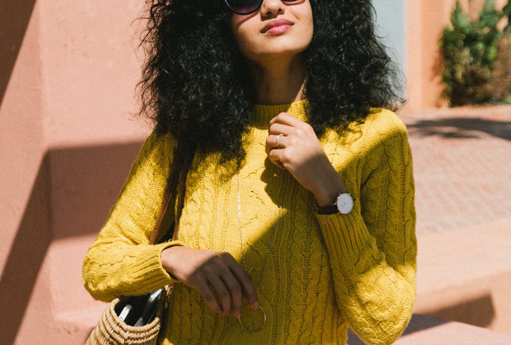 Spring transition: Mustard, white and travel plans