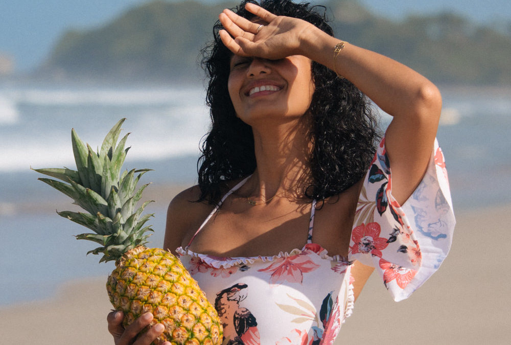 Swimsuit & pineapple in Costa Rica